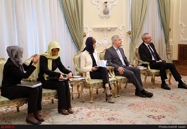 دیدار رئیس جمهور با کریستین دوفرین رئیس مجلس سنای بلژیک