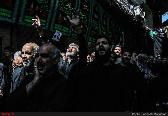 مراسم عزاداری تاسوعای حسینی در بازار تهران