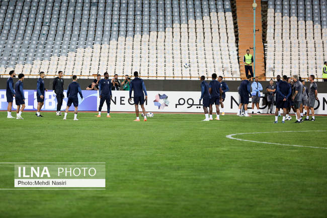 تمرین تیمهای فوتبال نساجی مازندران و الهلال عربستان