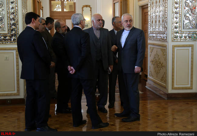 دیدار سوشما سوارج وزیرخارجه هند با محمدجواد ظریف وزیر خارجه کشورمان