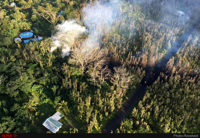 فوران آتش‌فشان کیلاویا در هاوایی