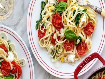 طرز تهیه اسپاگتی فوری با پنیر