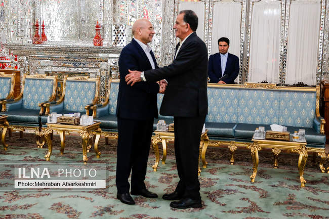  دیدار رئیس مجلس شورای اسلامی با رئیس دفتر سیاسی حماس