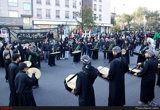 دسته عزاداری حسینیه کاظمینیهای مقیم تهران در روز تاسوعا