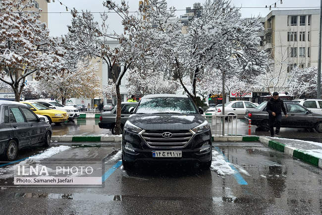 اولین برف پاییزی در مشهد