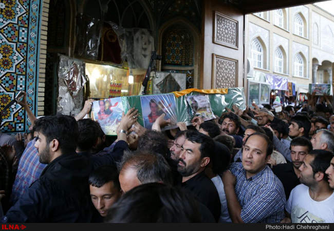 تشییع پیکر دو شهید مدافع حرم در قم