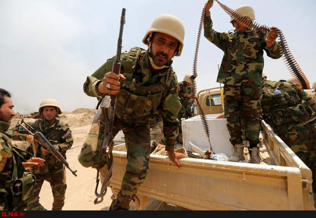 مبارزه نیروهای نظامی عراق در نزدیکی فلوجه