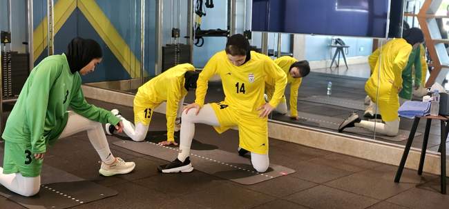 تمرین ریکاوری ملی پوشان فوتسال بانوان در سالن جیم