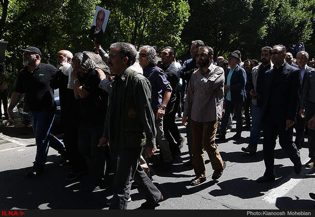 مراسم تشییع پیکر علیرضا سلطانی عکاس پیشکسوت مطبوعات