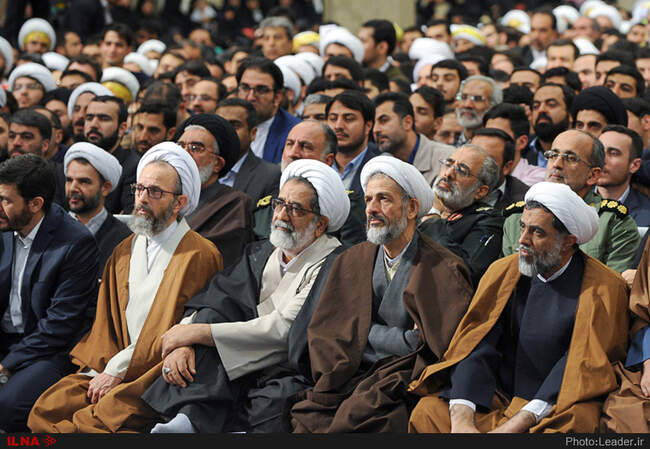 دیدار مقام معظم رهبری با مردم قم