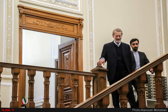 دیدار و نشست خبری روسای مجلس ایران و عراق