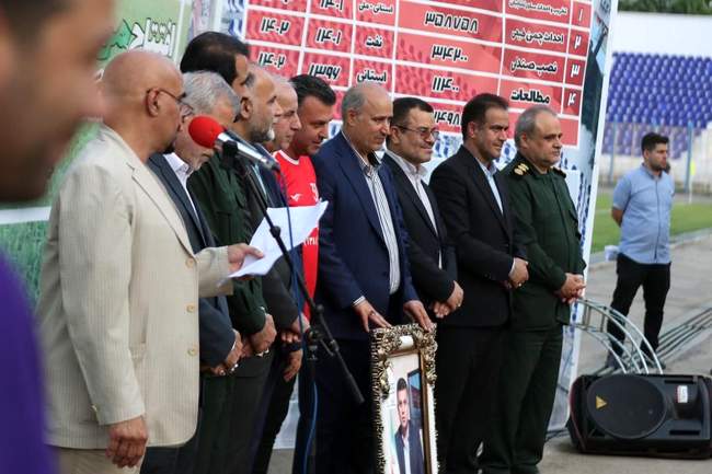 گزارش تصویری افتتاح چمن طبیعی استادیوم عضدی رشت با حضور مهدی تاج