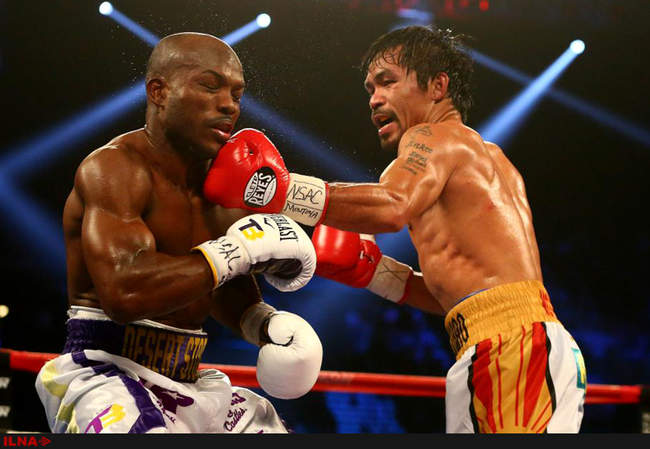 مسابقه بوکس مانی پاکیائو و تیموتی بردلی