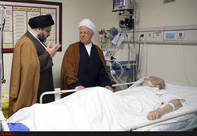 عیادت آیت‌الله هاشمی رفسنجانی از آیت‌الله موسوی اردبیلی