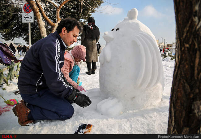 جشنواره ساخت مجسمه های برفی در تهران