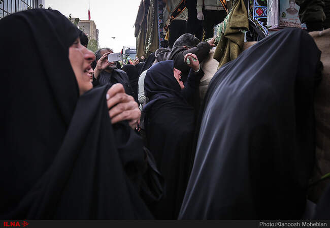 مراسم تشییع پیکر پاک 54 شهید دفاع مقدس نیروی انتظامی از مقابل دانشگاه تهران