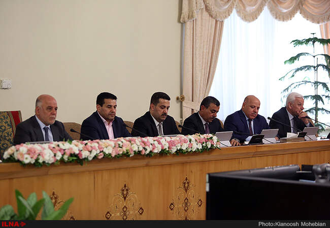 مراسم استقبال رسمی از حیدر العبادی نخست وزیر عراق