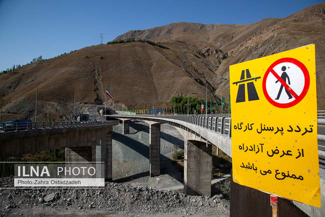 بازدید رئیس بنیاد مستضعفان از باند شرقی فاز ۲ آزادراه تهران شمال