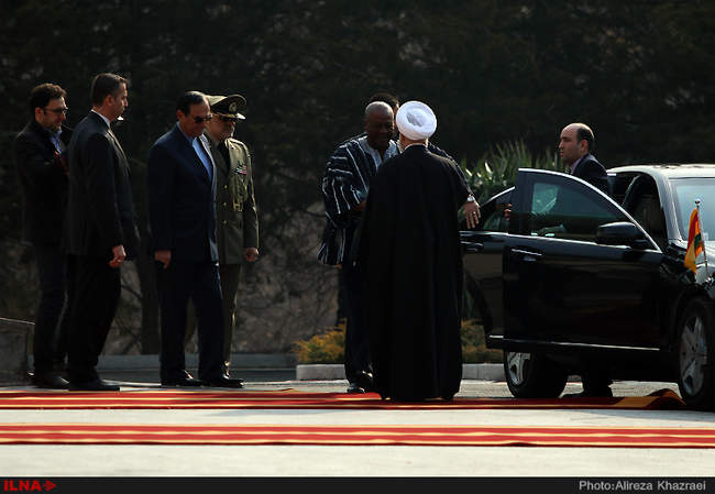 مراسم استقبال رسمی از  جان ماهاما رئیس جمهور غنا