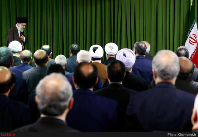 دیدار وزیر امور خارجه، سفیران و مسئولان نمایندگی‌های ایران در خارج از کشور با رهبر
