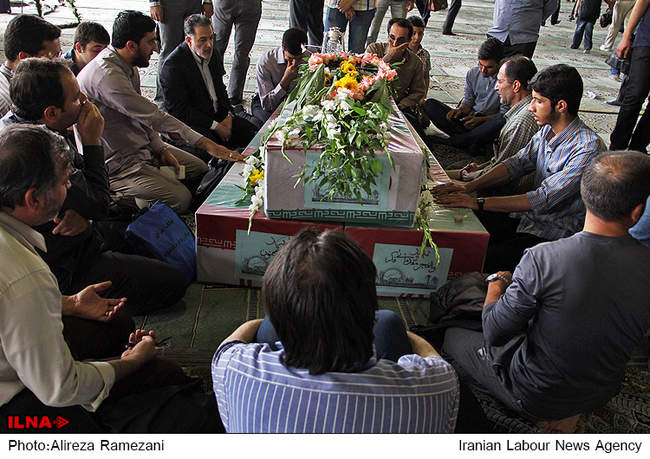 مراسم وداع با پیکرهای مطهر شهدای غواص