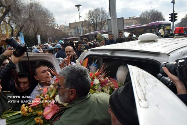 تشییع پیکر شهید خلبان محمرضا رحمانی از دریچه دوربین ایلنا