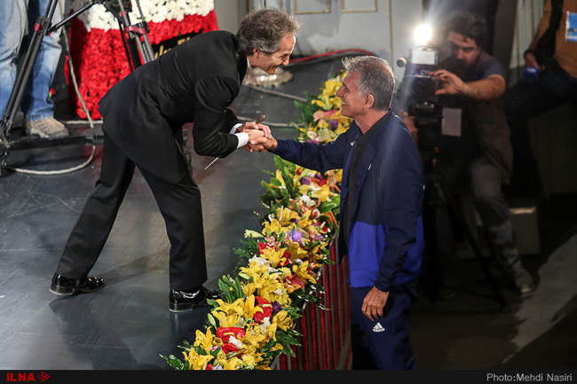 مراسم بدرقه تیم ملی فوتبال ایران به همراه رونمایی از سرود تیم ملی