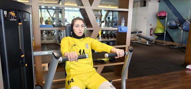 تمرین ریکاوری ملی پوشان فوتسال بانوان در سالن جیم