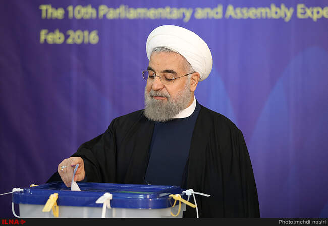 حضور رییس جمهور پای صندوق رای 