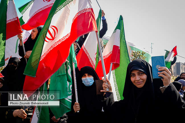 راهپیمایی محکومیت اقدامات تروریستی آمریکا و رژیم صهیونیستی علیه ملت