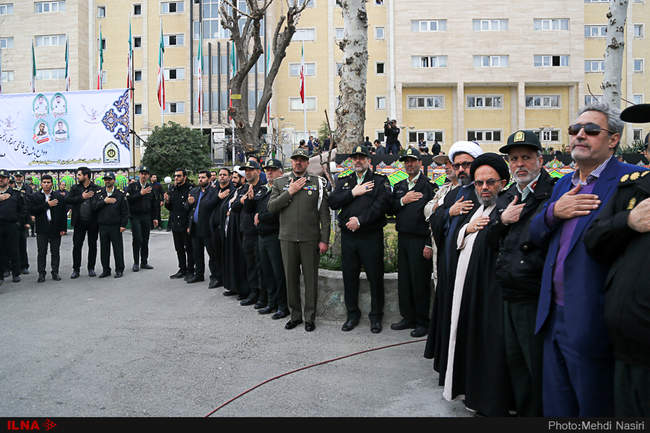 مراسم تشییع پیکر سه شهید نیروی انتظامی