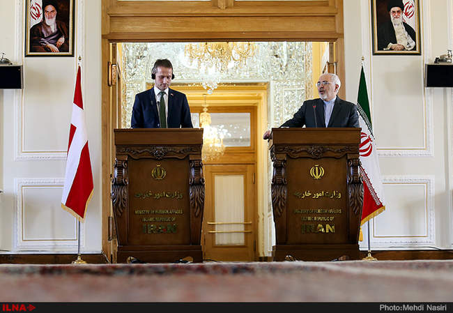 دیدار وزیرامورخارجه دانمارک با محمد جواد ظریف