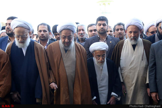 مراسم تشییع و تدفین آیت الله محمد مومن در قم