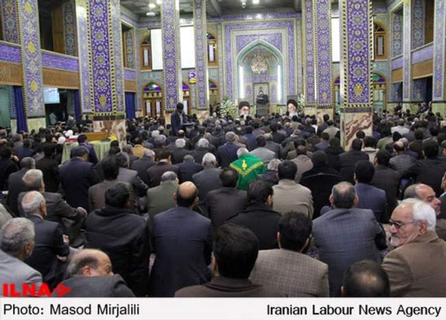 مراسم ترحیم سیده فاطمه خاتمی در مسجد حظیره یزد