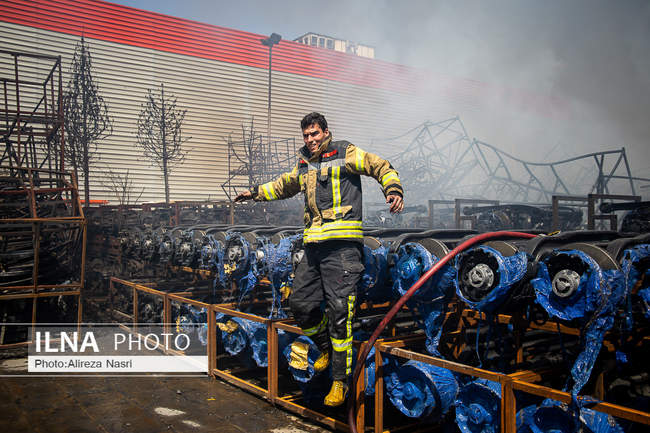 آتش سوزی شرکت خودروسازی در شهرک صنعتی کاسپین