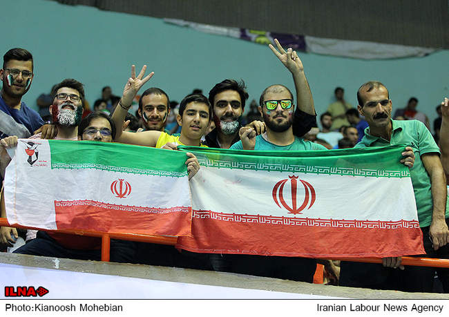 دیدار تیم های ملی والیبال ایران و آمریکا