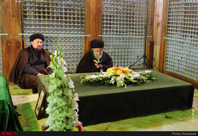 حضور رهبر انقلاب در مرقد مطهر امام راحل و گلزار شهدای بهشت زهرا(س)