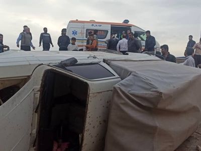 واژگونی وانت‌بار حامل کارگران فصلی در جاده دزفول به شوش/ ۹ نفر مجروح شدند