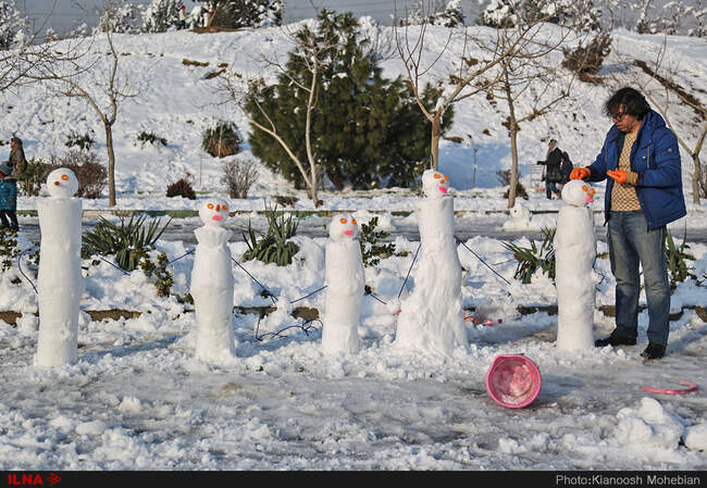 جشنواره ساخت مجسمه های برفی در تهران