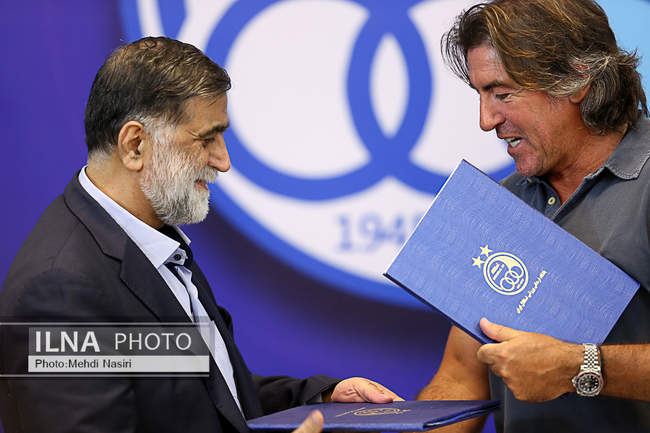 نشست خبری و امضای قراداد ساپینتو سرمربی جدید تیم استقلال تهران