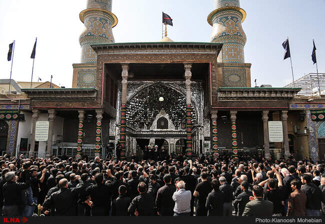 مراسم عزاداری روز عاشورا با حضور رئیس جمهور-حرم عبدالعظیم حسنی