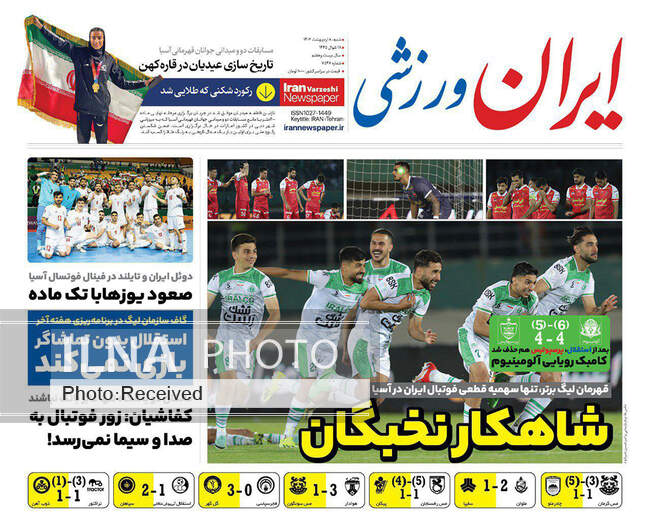 صفحه نخست روزنامه‌های ۸ اردیبهشت ۱۴۰۳