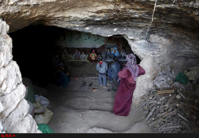 زندگی خانواده های سوری در غارها
