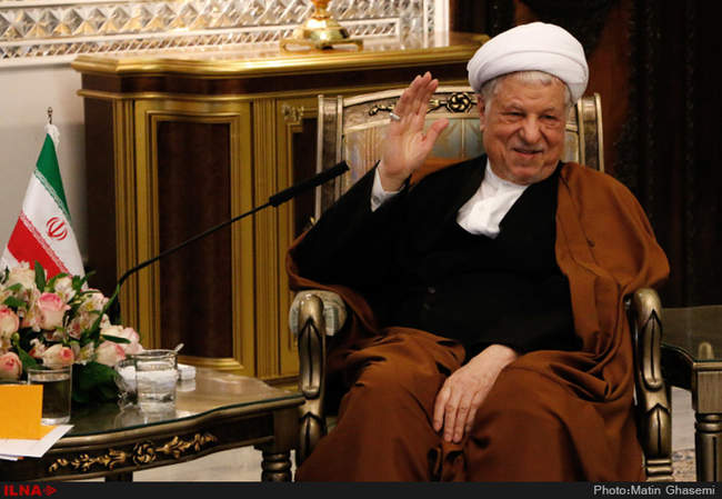 دیدار ژرار لارشه رئیس مجلس سنای فرانسه با آیت الله هاشمی رفسنجانی رئ�