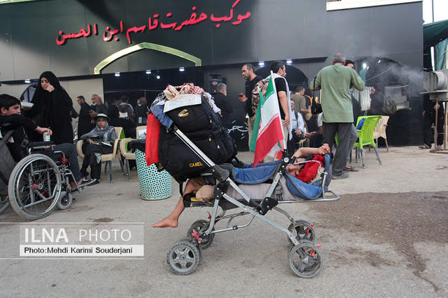 پیاده روی زائران اربعین از مسیر طریق العلما