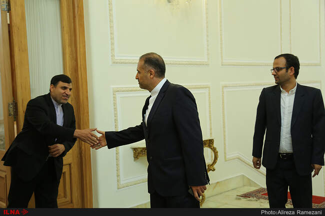 دیدار رئیس گروه دوستی ایران و پارلمان اروپا با محمد جواد ظریف