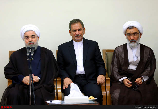 دیدار ‫رئیس جمهور و اعضای هیأت دولت با رهبر انقلاب