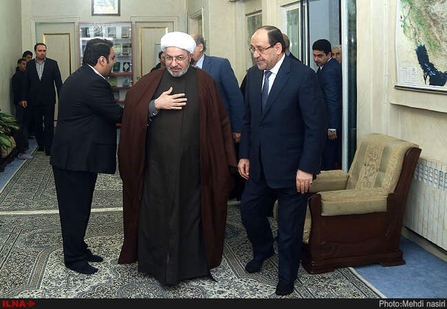 دیدار نوری مالکی معاون اول رئیس جمهور عراق با آیت الله هاشمی شاهرودی