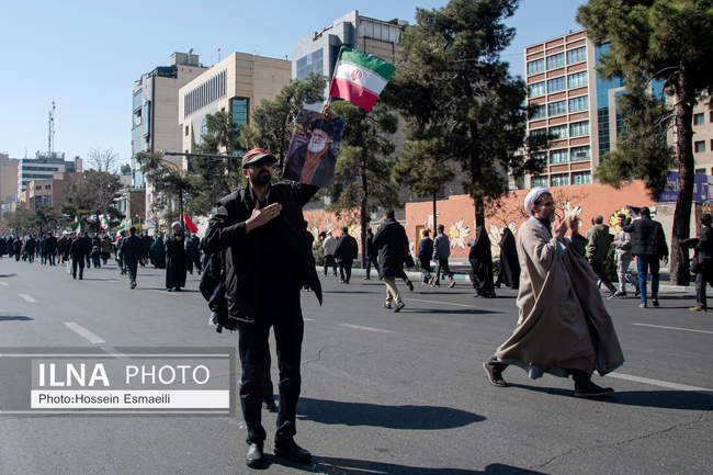 راهپیمایی مردم تهران در اعلام انزجار از جنایات آمریکا و رژیم صهیونیس