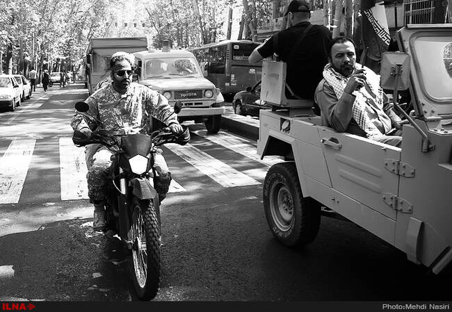کاروان نمادین اعزام نیرو به جبهه های جنگ حق علیه باطل توسط شرکت واحد